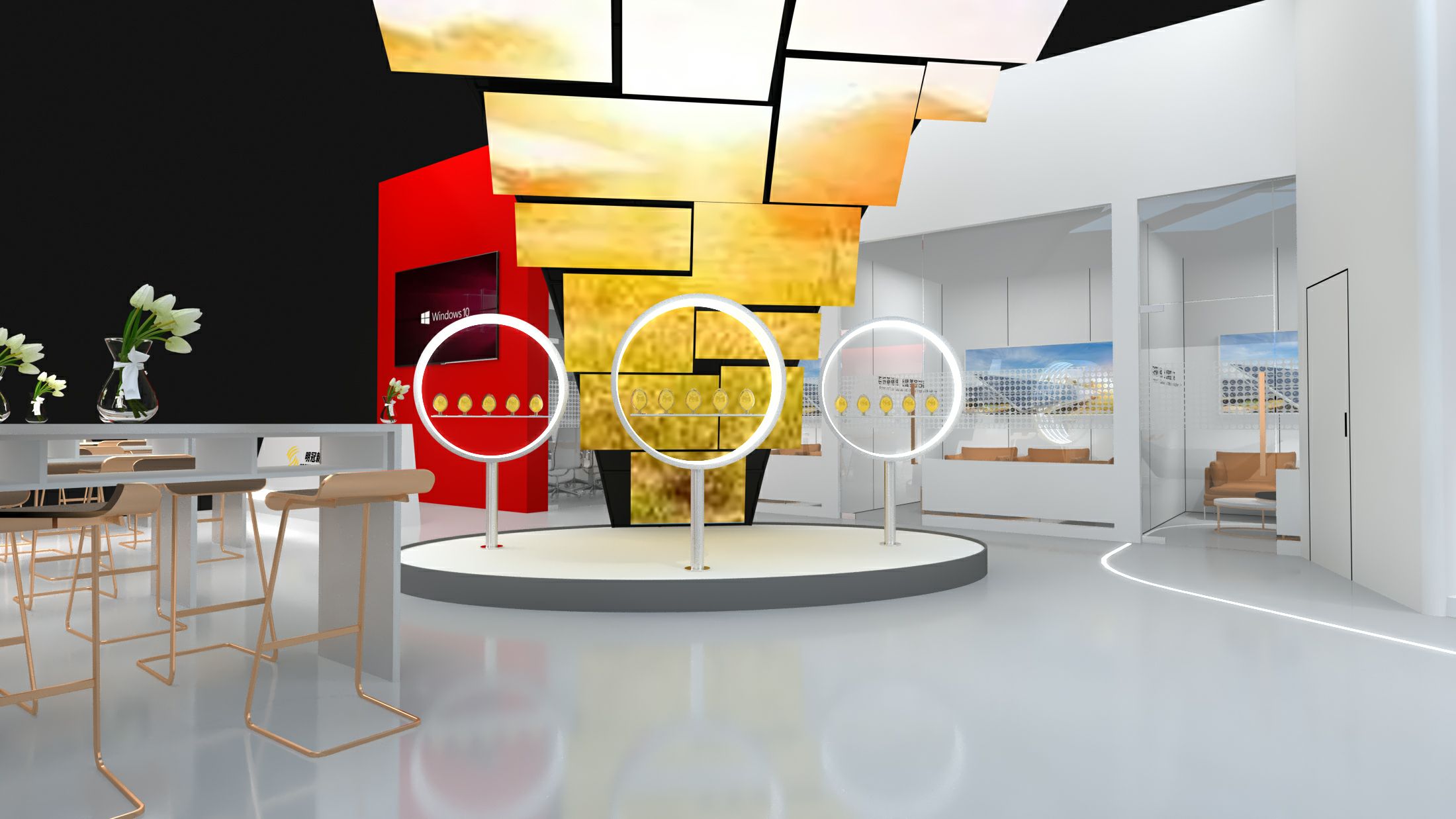 明冠新材展位设计搭建突显科技，在2022光伏展上呈现更多研发成果